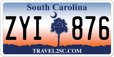 SC license plate ZYI876