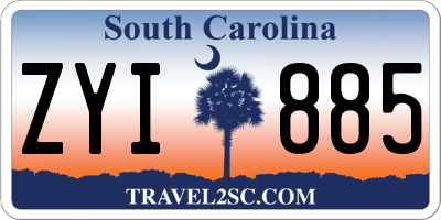 SC license plate ZYI885