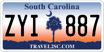 SC license plate ZYI887