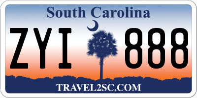 SC license plate ZYI888