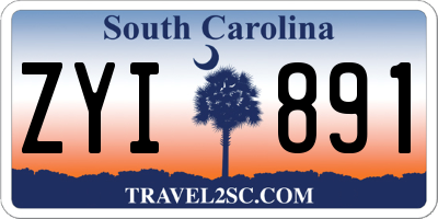 SC license plate ZYI891