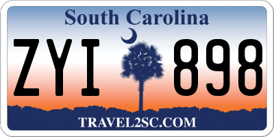 SC license plate ZYI898