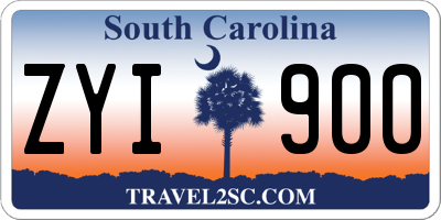 SC license plate ZYI900