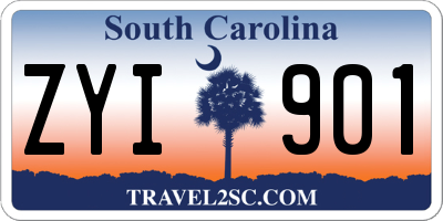 SC license plate ZYI901
