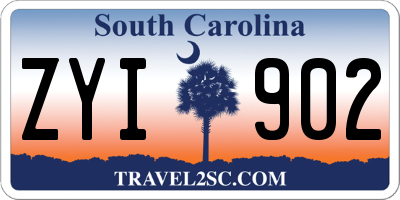 SC license plate ZYI902