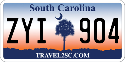 SC license plate ZYI904