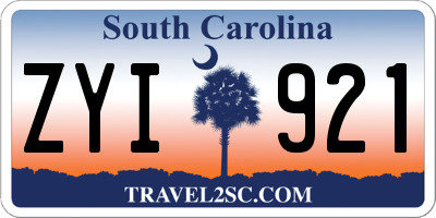 SC license plate ZYI921