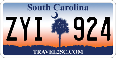 SC license plate ZYI924