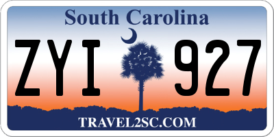 SC license plate ZYI927