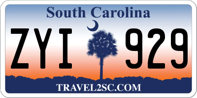SC license plate ZYI929