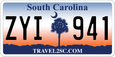 SC license plate ZYI941