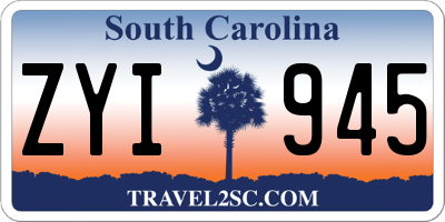 SC license plate ZYI945