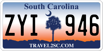 SC license plate ZYI946