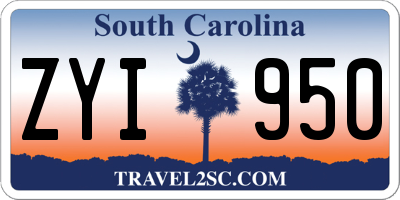 SC license plate ZYI950