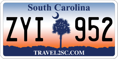 SC license plate ZYI952