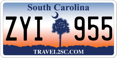 SC license plate ZYI955