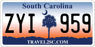 SC license plate ZYI959
