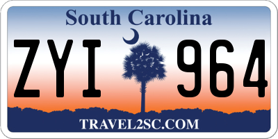 SC license plate ZYI964