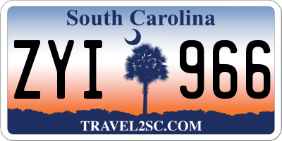SC license plate ZYI966