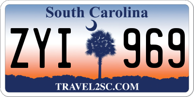 SC license plate ZYI969