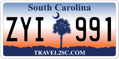 SC license plate ZYI991