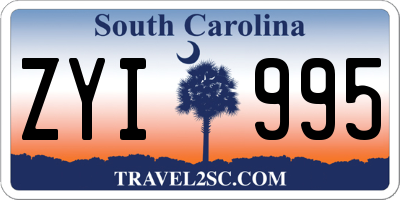 SC license plate ZYI995