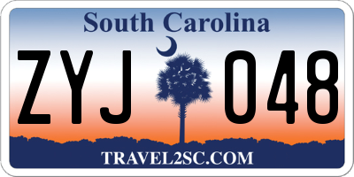 SC license plate ZYJ048