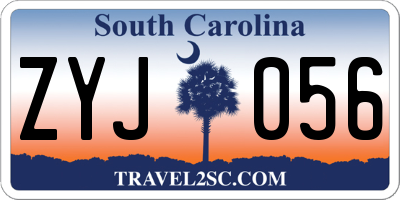 SC license plate ZYJ056