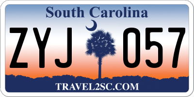 SC license plate ZYJ057
