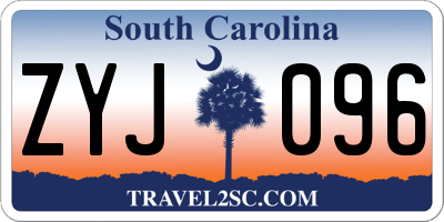 SC license plate ZYJ096