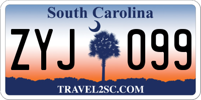 SC license plate ZYJ099