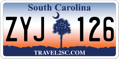SC license plate ZYJ126