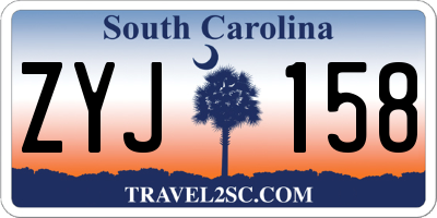 SC license plate ZYJ158