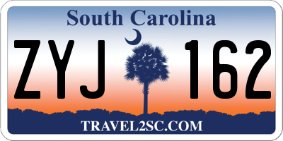 SC license plate ZYJ162