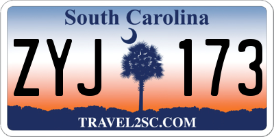SC license plate ZYJ173