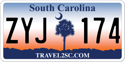 SC license plate ZYJ174