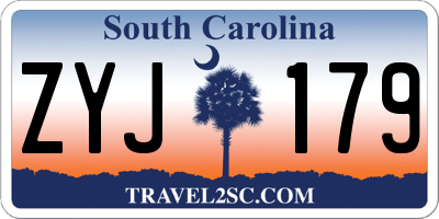 SC license plate ZYJ179