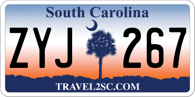 SC license plate ZYJ267