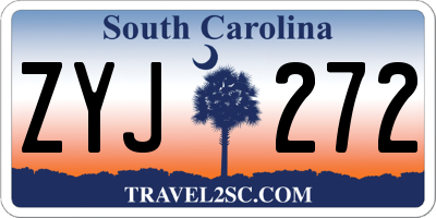 SC license plate ZYJ272