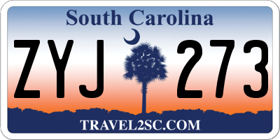 SC license plate ZYJ273