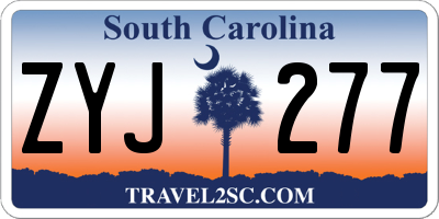 SC license plate ZYJ277