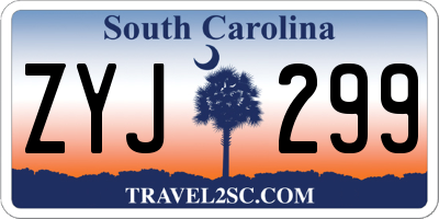SC license plate ZYJ299