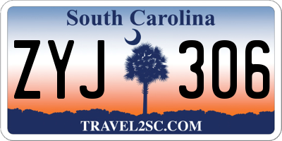 SC license plate ZYJ306
