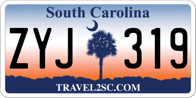 SC license plate ZYJ319