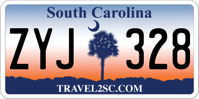 SC license plate ZYJ328