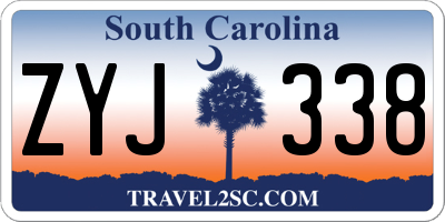 SC license plate ZYJ338