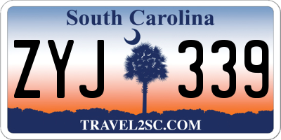 SC license plate ZYJ339
