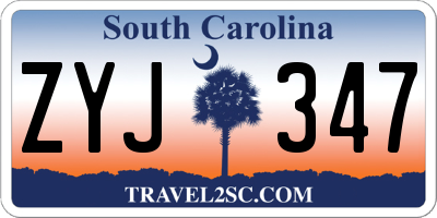 SC license plate ZYJ347