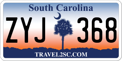SC license plate ZYJ368