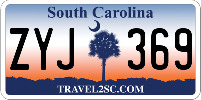SC license plate ZYJ369
